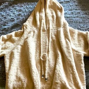 beige hooded pullover super soft and comfy